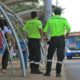Agentes de trânsito e transporte realizam ação de fiscalização nas linhas de ônibus na Estação Apinajé 3