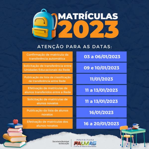 Período de confirmação de Matrícula 2023 termina 13/01